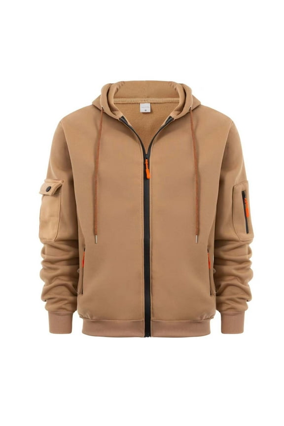 Men's Winter Lightweight Bomber Jackets Water Resistant Fall Casual Windbreakers Quilted Full Zip Windproof Work Coats Solid Color Casual Loose Fitting Long Sleeved Hooded Jacket Hoodless Jackets