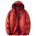 thumbnail image 1 of Men's Winter Lined Hooded Jacket Warm Thick Padded Zipper Casual Sweatshirt Cardigan for Outdoor Comfort, 1 of 2