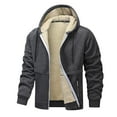 thumbnail image 1 of Men's Winter Lined Hooded Jacket Windproof Outdoor Coat for Cold Weather, 1 of 6