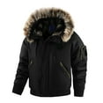 thumbnail image 1 of Men's Winter Lined Thickened Outdoor Casual Style Warm Hooded Loose Jacket Coat, 1 of 5