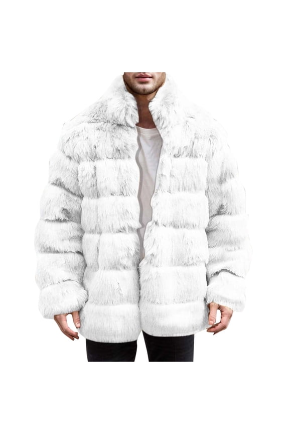 Men's Winter Long Coat Warm Turn Down Collar Jacket Stylish Overcoat for Cold Weather