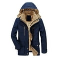 thumbnail image 1 of Men's Winter Medium Length Padded And Thickened Coat With Pockets Jacket, 1 of 3