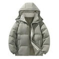thumbnail image 1 of Men's Winter Padded Coat Solid Color Plus Size Thick Loose Coat, 1 of 4