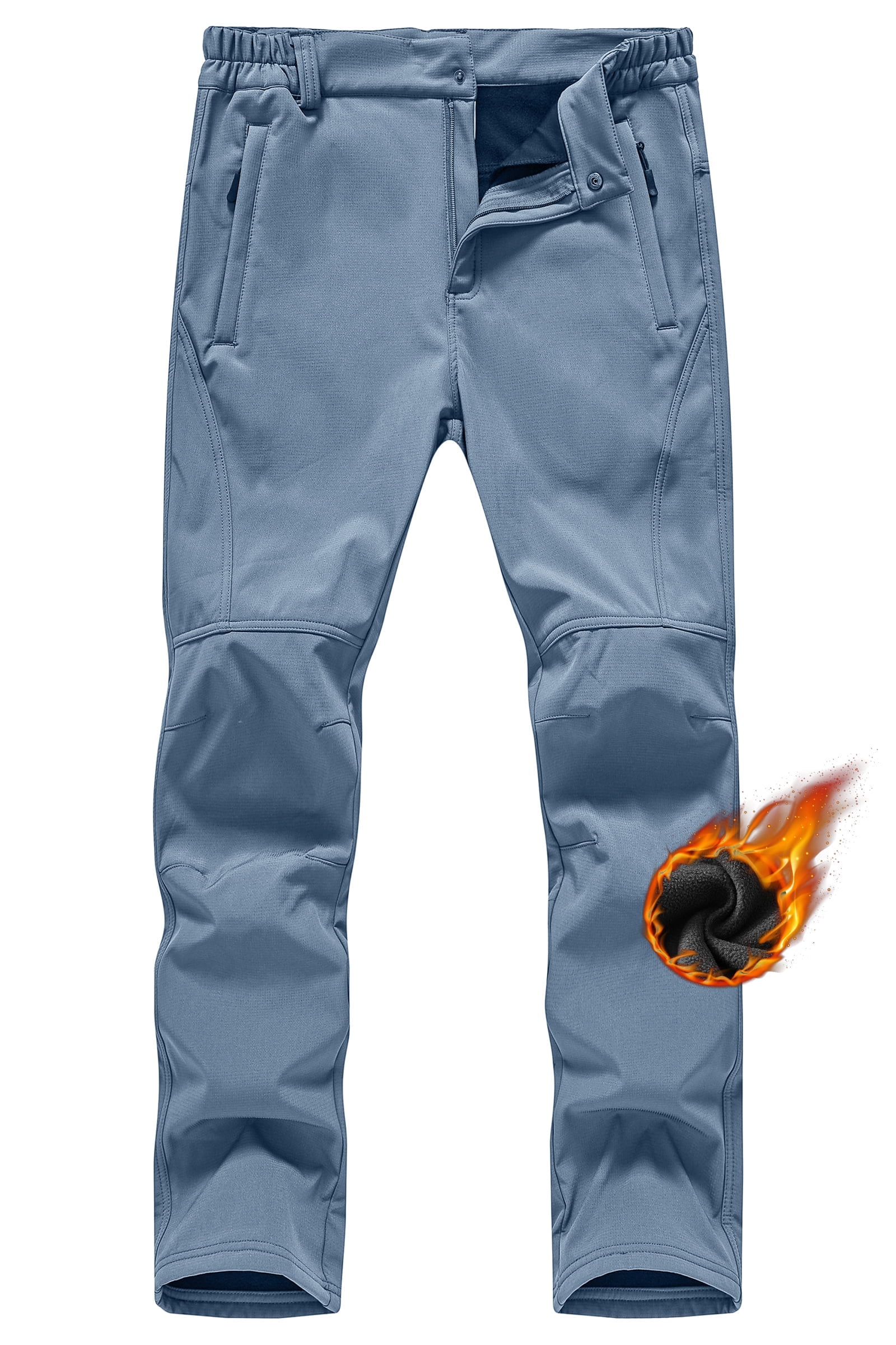 Men's Fleece Lined Water Resistant Ski Snow Pants Thermal Insulated ...