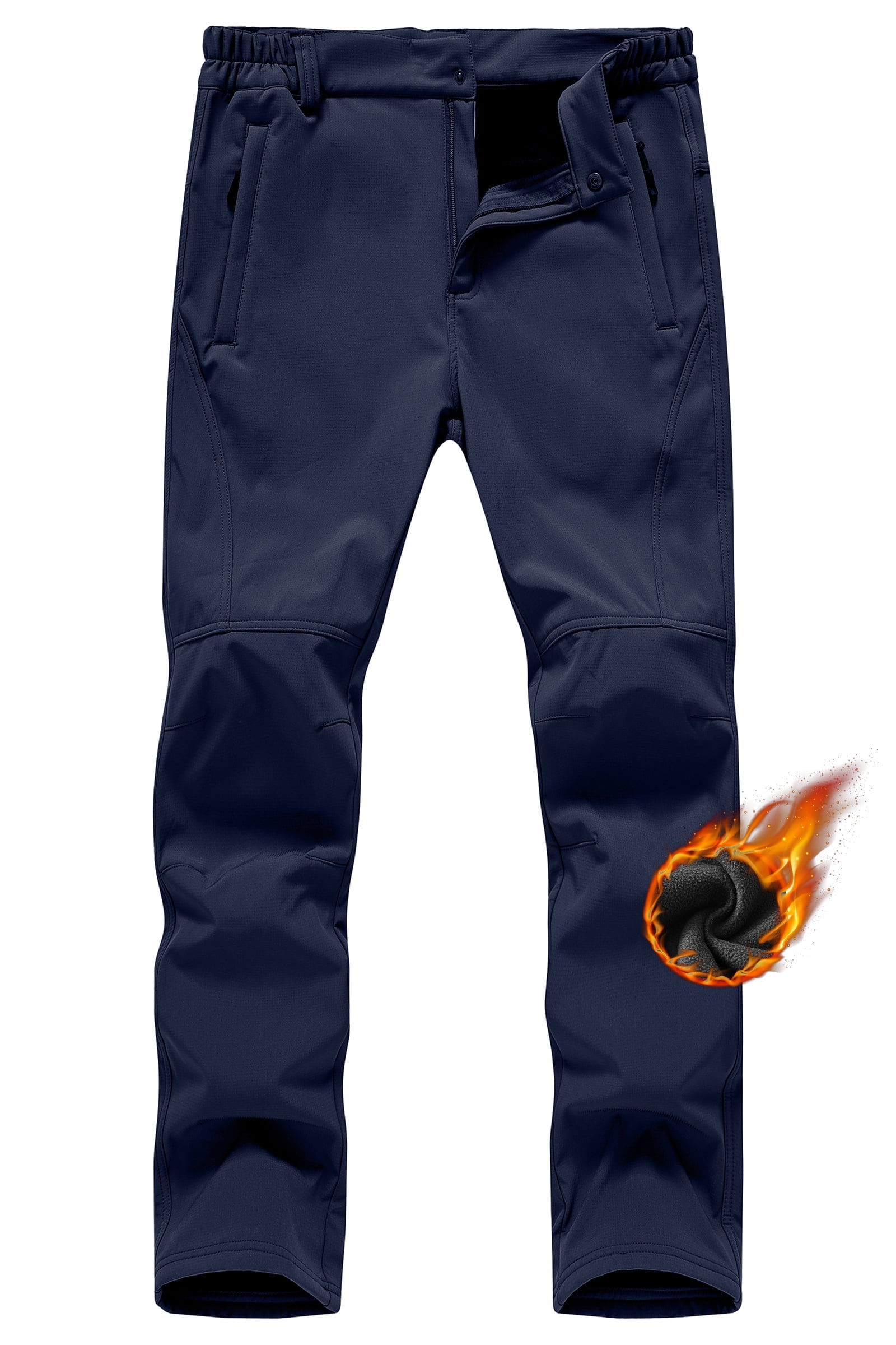 Men's Fleece Lined Water Resistant Ski Snow Pants Thermal Insulated ...