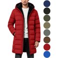 thumbnail image 1 of Men's Winter Puffer Jacket Zippered Hooded Warm Thick Padded Parka Coat Outerwear with Pockets, 1 of 10