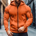 thumbnail image 1 of Men's Winter Raglan Sleeve Hoodie Soft Fleece Full Zip Athletic Jacket Wind Resistant Loose Causal Hoodies, XL, 1 of 7