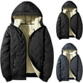 thumbnail image 1 of Men's Winter Sherpa Lined Hooded Jacket, Heavyweight Fleece Full Zip Coat, Windproof Thermal Outerwear for Cold Weather, 1 of 9