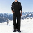 thumbnail image 1 of Men's Winter Snowpants Sleeveless Ski Overalls Adjustable Shoulder Strap Jumpsuit Insulated Ski Bib Pants Overalls Waterproof Windproof Trousers Jumpsuit Suspender Dungarees Black S, 1 of 7