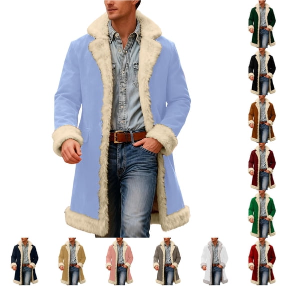 Men's Winter Solid Color Anorak Coat Warm Casual Jacket for Cold Weather Indoor and Outdoor
