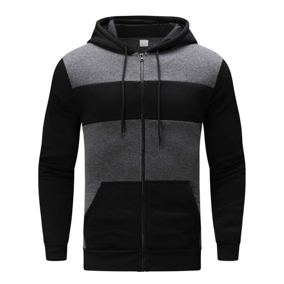 Men's Winter Sports Zipper Hoodie Sweater Top for Leisure Fitness Jogging and Outdoor Activities Oversized Pullover Long Sleeve Crewneck Casual Tops