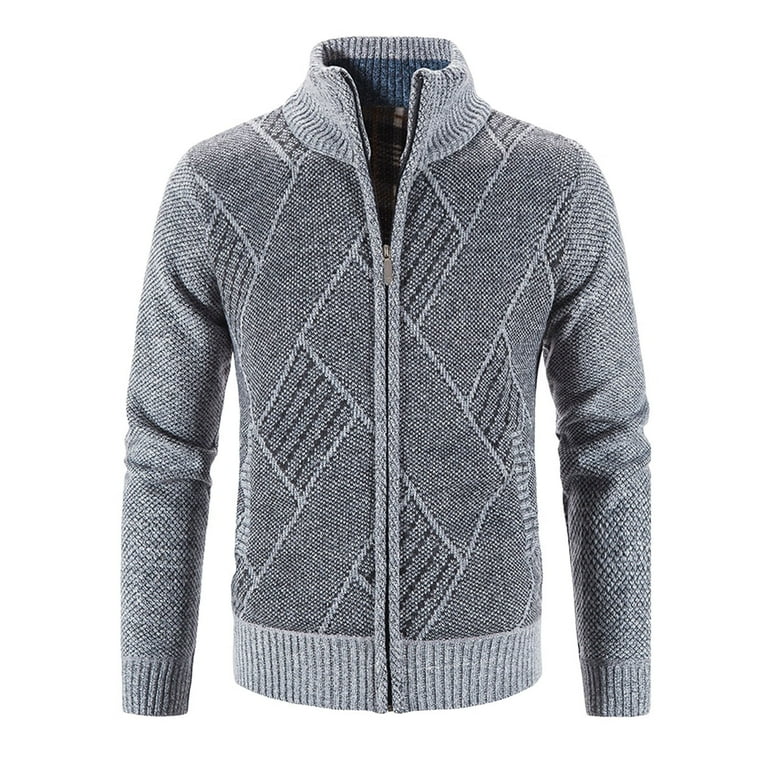 Fashion Zipper Check Long Sleeve High Neck Collar Outwear Fashion Zipper Check Long Sleeve High Neck Collar Outwear