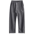 thumbnail image 1 of Men's Winter Sweatpants Sweatpants, Relaxed Fit, Sherpa Lined Sweatpants Active Running Jogger Pants Basic Running Drawstring Workout Sweat Pants Comfortable Sweatpants for Men, 1 of 7