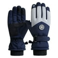 thumbnail image 1 of Blue Winter Thermal Gloves Waterproof Windproof Touchscreen Anti-Slip Warm Gloves for Cycling Skiing Travel, Outdoor Cold Weather Gloves (11.8 inches), 1 of 7