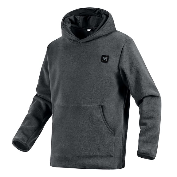 Men's Winter Thermal Heated Hoodie Long Sleeve Comfortable Sweatshirt for Cold Weather Outdoor Activities Oversized Pullover Long Sleeve Crewneck Casual Tops