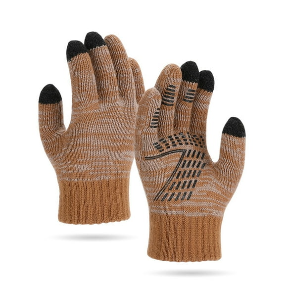 Wool Thick Winter Gloves for Men Women Touchscreen Fingers Stretch Knit Warm Thermal Gloves