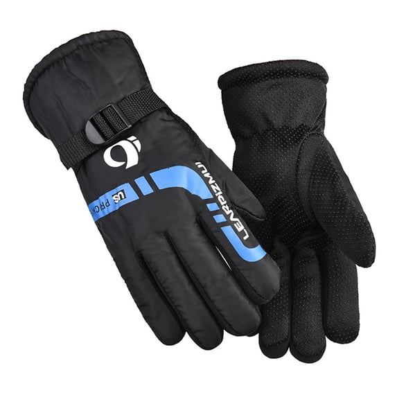 Men's Winter Thermal Ski Gloves Windproof Waterproof Snowboard for Outdoor Sports and Snow Shoveling Warm Insulated Blue