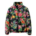 thumbnail image 1 of Men's Winter Thickened Casual Style Floral Printed Coat Jacket With Pockets, 1 of 3