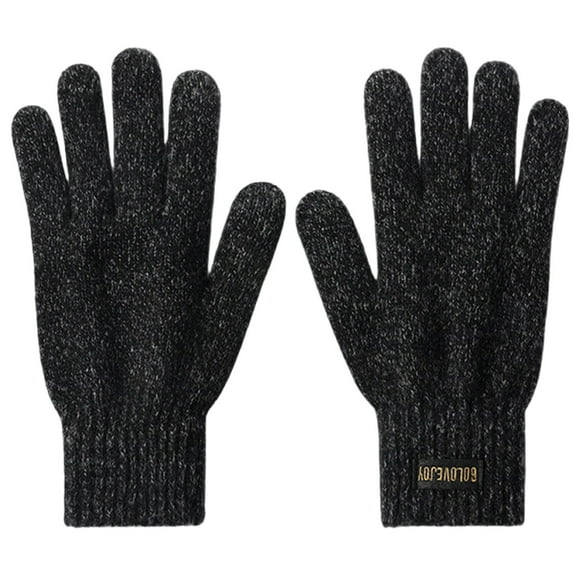 Men’s Winter Thickened Fleece Warm Gloves Outdoor Wind-Resistant Cold-Block Gloves Durable Non-Slip Comfortable Outdoor Gear