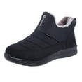 thumbnail image 1 of Men's Winter Thickened Plush Solid Color Slip On Flat Bottomed Hiking Leisure Warm Snow Boots Cotton Shoes Mens Snow Boots Size 15 Wide Slipper Boots for Men Snow Snow Boots for Men Size 91/2 Men's, 1 of 2
