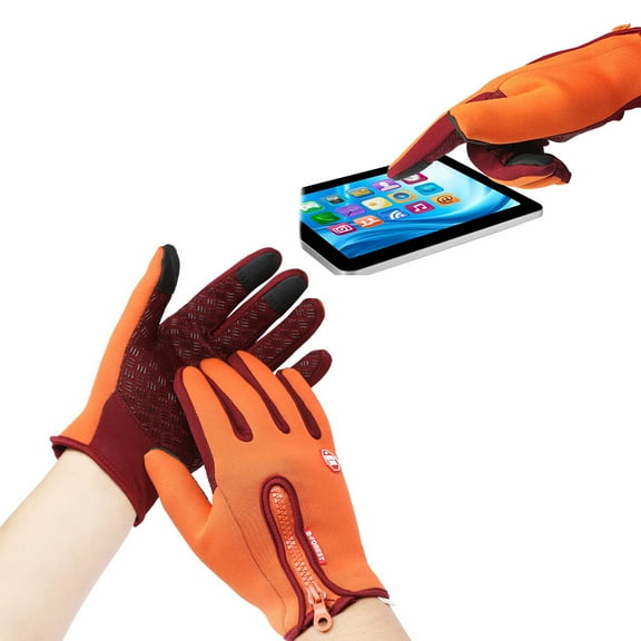 Men's Winter Touchscreen Windproof Warm Waterproof Driving Gloves with Fleece