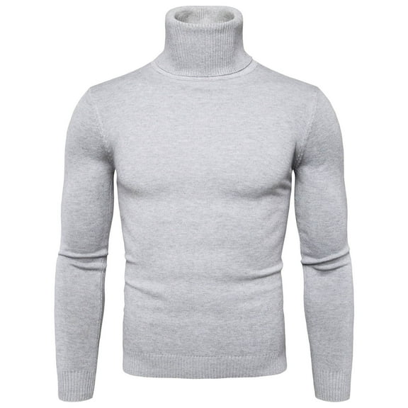 Men's Winter Turtleneck Sweater Coat Soft Slim Fit Comfortable Warm Knit Top for Cold Weather