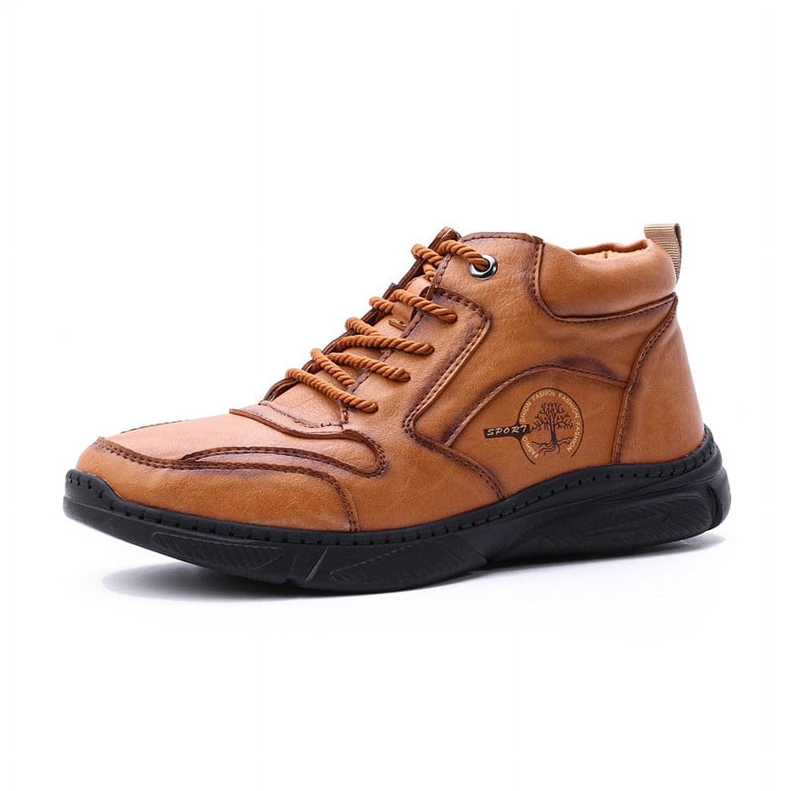 Men's Winter Warm Boots Ankle Outdoor Hiking Chukka Boot Faux