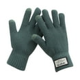thumbnail image 1 of Men's Winter Warm Knitted Touchscreen Gloves for Outdoor Riding Hiking Green One Size, 1 of 5