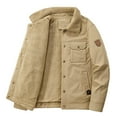 thumbnail image 1 of Men's Winter Warm Padded And Thickened With Pockets Casual Style Lapel Coat Jacket, 1 of 5