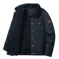 thumbnail image 1 of Men's Winter Warm Padded And Thickened With Pockets Casual Style Lapel Coat Jacket, 1 of 4