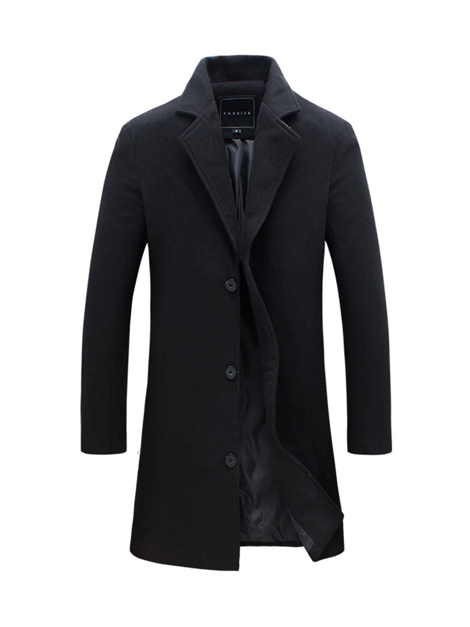 Men's Winter Wool Coat Slim Fit Long Jacket Men's Warm Wool Coat Casual  Winter Business Slim Fit Jacket Winter Coat 