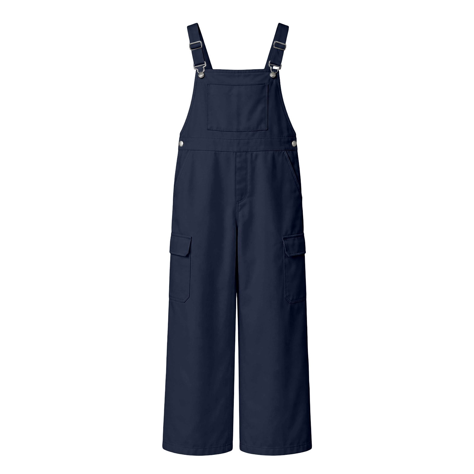 Men's Winter Work Pants Loose Fit Solid Color Suspenders Pocket Design ...