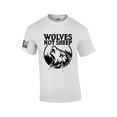 thumbnail image 1 of Men's Wolves Not Sheep Howling Wolf Head Patriotic American Flag Sleeve T-shirt-White-large, 1 of 4