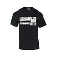 thumbnail image 1 of Men's Wolves Not Sheep T-shirt Distressed American Flag Patriotic Flag Sleeve T-Shirt-Black-5xl, 1 of 4