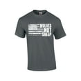thumbnail image 1 of Men's Wolves Not Sheep T-shirt Distressed American Flag Patriotic Flag Sleeve T-Shirt-Charcoal-medium, 1 of 4