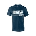 thumbnail image 1 of Men's Wolves Not Sheep T-shirt Distressed American Flag Patriotic Flag Sleeve T-Shirt-Heather Navy-4xl, 1 of 4