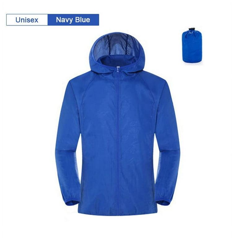 Men's Women UPF 50+ Light Jacket Sun Protection Waterproof Hooded SPF UV  Quick Dry Jacket Hiking Fishing Shirt Long Sleeve Full Zip 