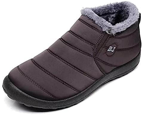 BJ Men’s Brown Quilted Slip-On Fleece-Lined Winter Boots Size 8.5US bj Clothing, Shoes & Accessories for Men on Sale up to 90  main image 3