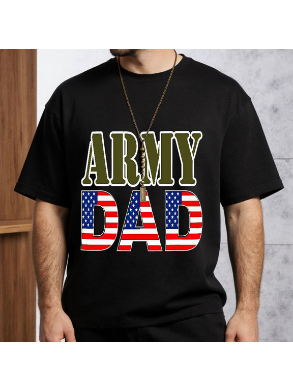 Men's Women's Army Dad American Flag T-Shirt S-5XL
