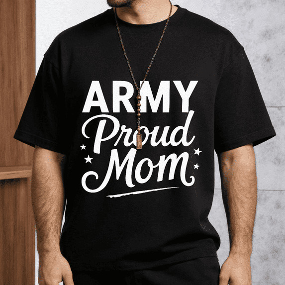 Men's Women's Army Proud Mom Graphic T-Shirt Casual Wear S-5XL