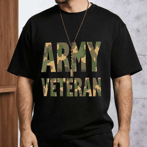 Men's Women's Army Veteran Camouflage Print T-Shirt S-5XL