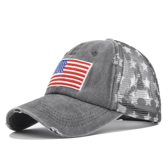 Men's Women's Baseball Cap American Flag Embroidery Washed Cotton Adjustable USA Dad Hat Sun Hat Star Trucker Hat Hip Hop Hat 4th of July Accessories