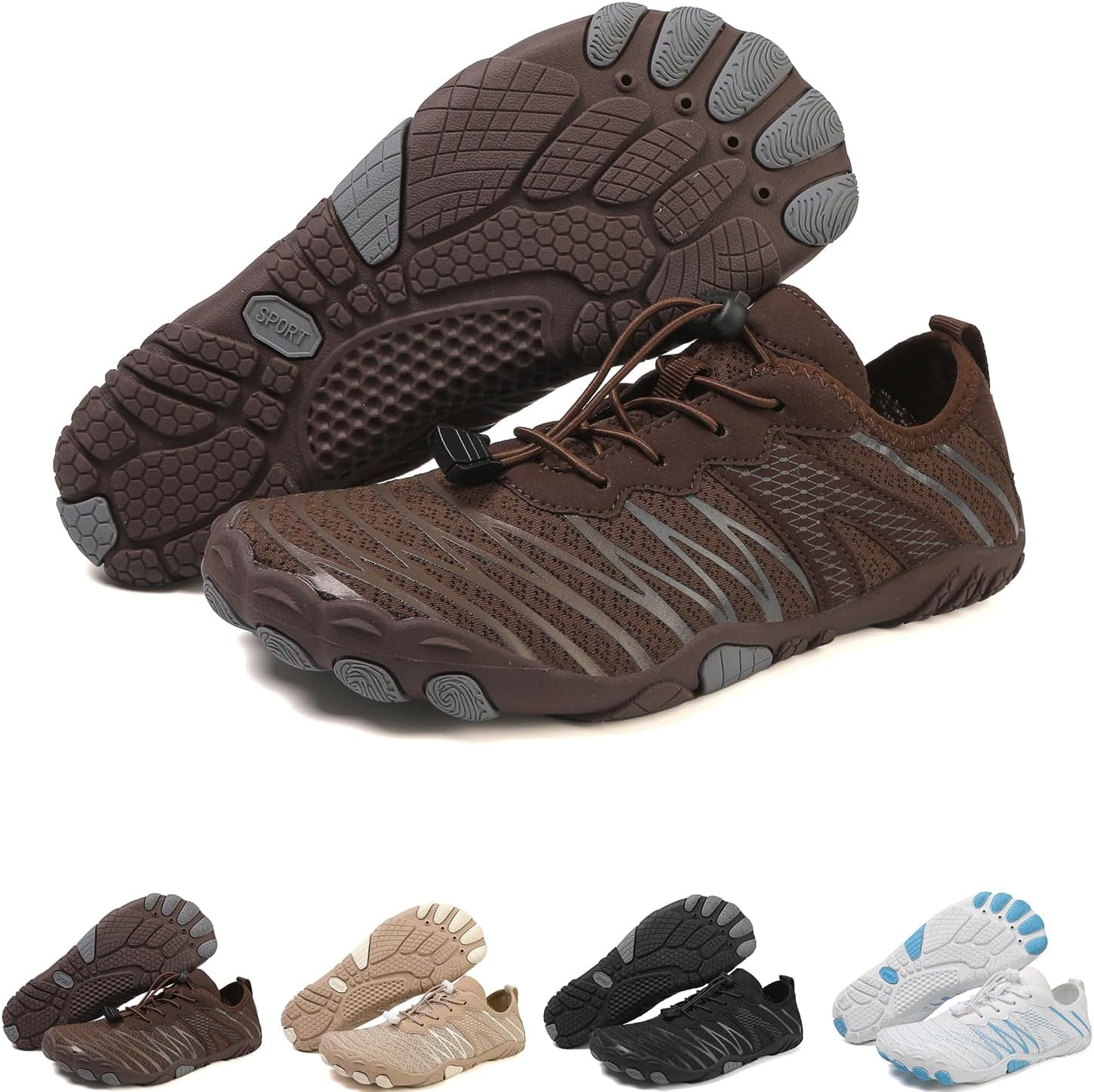 Men's and Women's Beach Hiking Fitness Shoes – Waterproof EVA Comfort Insole, Non-Slip Rubber Sole, Lightweight Couple Style Sneakers for Outdoor Activities