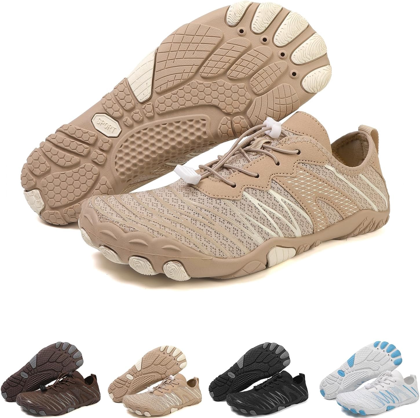 Men's and Women's Beach Hiking Fitness Shoes – Waterproof EVA Comfort Insole, Non-Slip Rubber Sole, Lightweight Couple Style Sneakers for Outdoor Activities