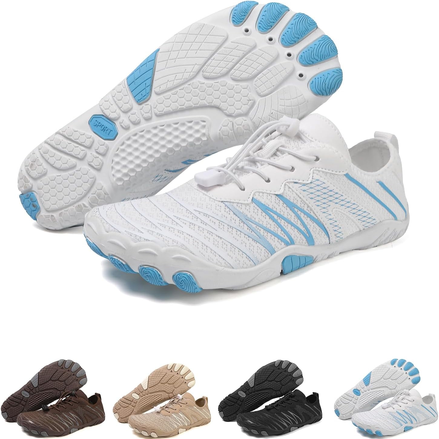 Men's and Women's Beach Hiking Fitness Shoes – Waterproof EVA Comfort Insole, Non-Slip Rubber Sole, Lightweight Couple Style Sneakers for Outdoor Activities