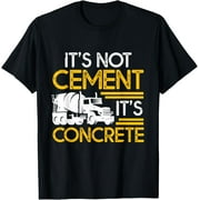 SASSALILLY Men's & Women's Black Concrete Pump Operator T-Shirt, Classic Fit, Short Sleeve, Small, Round Neck, Modern Concrete Design, All Seasons