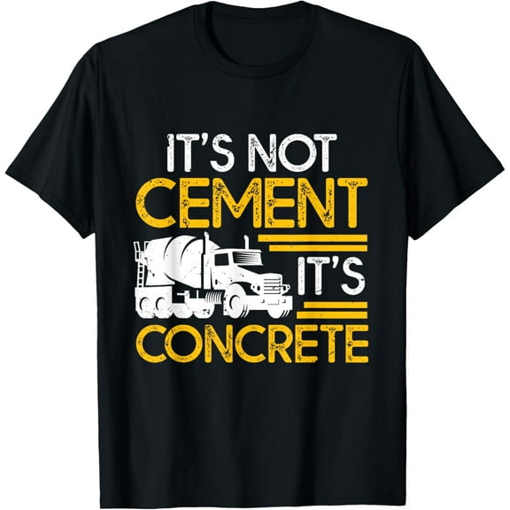 Men's & Women's Black Concrete Pump Operator T-Shirt, Classic Fit, Short Sleeve, Small, Round Neck, Modern Concrete Design, All Seasons