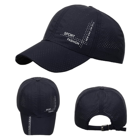 Men's and Women's Breathable Baseball Cap, Moisture Wicking Sport Hat with Adjustable Snapback, Sun Protection for Mountain Climbing, Beach Activities and Outdoor Sports