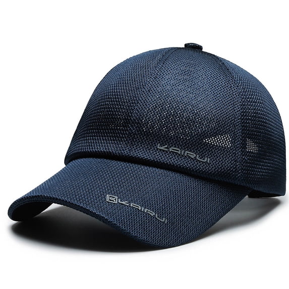 Men's and Women's Breathable Mesh Baseball Cap - Summer Outdoor Sun Protection Hat, Adjustable Lightweight Visor for Sports and Daily Wear – One Size (Fits 22-23.6 Inches)