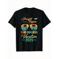 thumbnail image 1 of Men's & Women's Cabo San Lucas Vacation 2025 Straight Trippin T-Shirt - Mexico Travel-Themed Baja California Print, Soft Beige-Friendly Cotton Short Sleeve Crewneck Tee for, 1 of 7